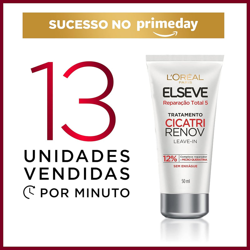 L’Oréal Paris, 109067, Leave-In De Tratamento Elseve Cicatri Renov, 50Ml