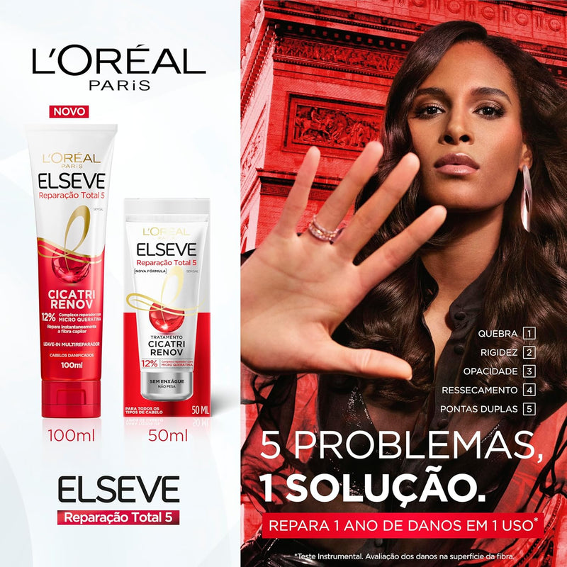L’Oréal Paris, 109067, Leave-In De Tratamento Elseve Cicatri Renov, 50Ml